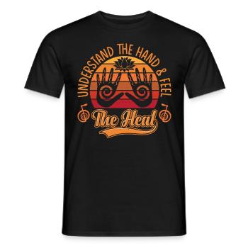 Praticiens de Reiki & Maître Reiki - T-shirt homme - noir - Devant - AI Model Male 178 light (178cm)