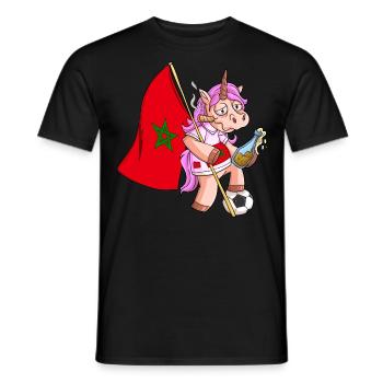 Morocco Party Unicorn - Men's T-Shirt - black - Front - AI Model Male 178 light (178cm)