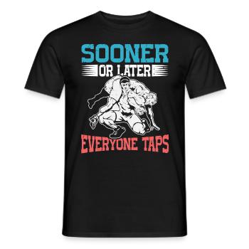Tôt ou tard, tout le monde tape sur Ringer Gift - T-shirt homme - noir - Devant - AI Model Male 178 light (178cm)