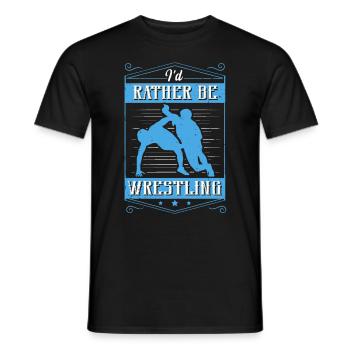 Je préfère être un cadeau de lutte - T-shirt homme - noir - Devant - AI Model Male 178 light (178cm)