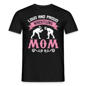 Lutteuse Mama Loud & Proud Wrestling Mom - T-shirt homme - noir - Devant - AI Model Male 178 light (178cm)