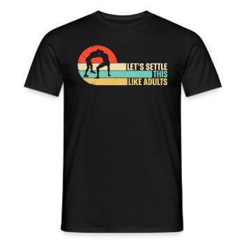 Réglons cela comme des adultes Ringer Gift - T-shirt homme - noir - Devant - AI Model Male 178 light (178cm)