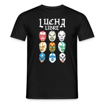 Luchador Masks Lucha Libre - Männer T-Shirt - Schwarz - Vorne - AI Model Male 178 light (178cm)