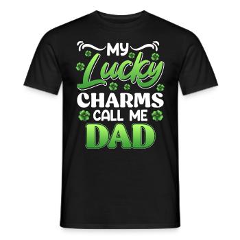 My Lucky Charms Call me Dad Papa - Männer T-Shirt - Schwarz - Vorne - AI Model Male 178 light (178cm)