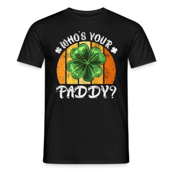 Who's your Paddy? Kleeblatt St. Patrick’s Day - Männer T-Shirt - Schwarz - Vorne - AI Model Male 178 light (178cm)