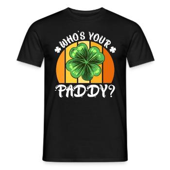 Who's your Paddy? Kleeblatt St. Patrick’s Day - Männer T-Shirt - Schwarz - Vorne - AI Model Male 178 light (178cm)