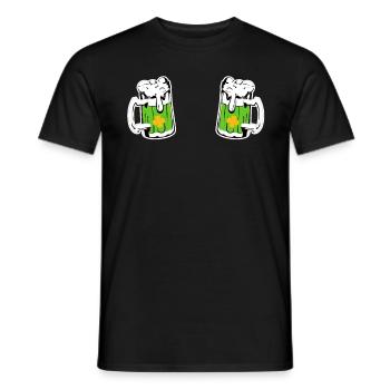 Irish Beer Ireland St. Patrick's Day - Men's T-Shirt - black - Front - AI Model Male 178 light (178cm)