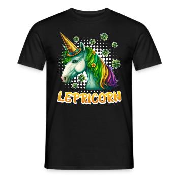 Lepricorne Saint-Patrick Licorne Femme - T-shirt homme - noir - Devant - AI Model Male 178 light (178cm)