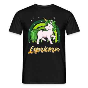 Lepricorne Saint-Patrick Licorne Femme - T-shirt homme - noir - Devant - AI Model Male 178 light (178cm)