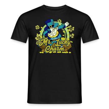 Mr Lucky Charm Glücksbringer Saint-Patrick - T-shirt homme - noir - Devant - AI Model Male 178 light (178cm)