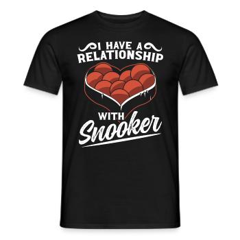 Billiard Relationship With Snooker 8 Ball Pool - Men's T-Shirt - black - Front - AI Model Male 178 light (178cm)