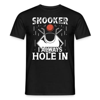 Snooker Always Hole In Billiards Player 8 Ball Pool - Men's T-Shirt - black - Front - AI Model Male 178 light (178cm)