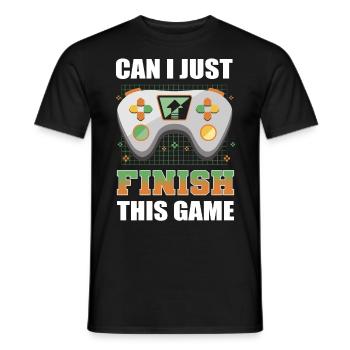 Can I Just Finish This Game Video Game Player - Männer T-Shirt - Schwarz - Vorne - AI Model Male 178 light (178cm)
