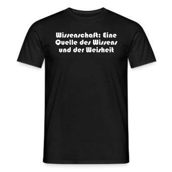 Wissenschaft - Wissenschaft: Eine Quelle des - Männer T-Shirt - Schwarz - Vorne - AI Model Male 178 light (178cm)