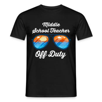 Mittelstufe Klassenlehrer off duty Ferien Lehrer - Männer T-Shirt - Schwarz - Vorne - AI Model Male 178 light (178cm)