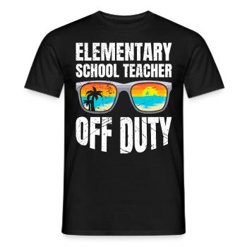 Classe d’école primaire de vacances Enseignant en congé Enseignant - T-shirt homme - noir - Devant - AI Model Male 178 light (178cm)