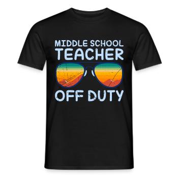 Mittelstufe Klassenlehrer off duty Ferien Lehrer - Männer T-Shirt - Schwarz - Vorne - AI Model Male 178 light (178cm)