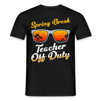 Enseignant de la semaine de relâche Enseignant en congé scolaire - T-shirt homme - noir - Devant - AI Model Male 178 light (178cm)