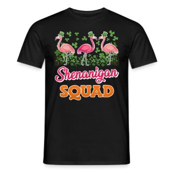 Escadrille Flamingo Shenanigan Saint-Patrick - T-shirt homme - noir - Devant - AI Model Male 178 light (178cm)