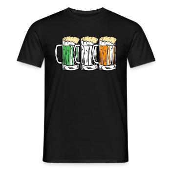 Irish Beer Ireland St. Patrick's Day - Men's T-Shirt - black - Front - AI Model Male 178 light (178cm)
