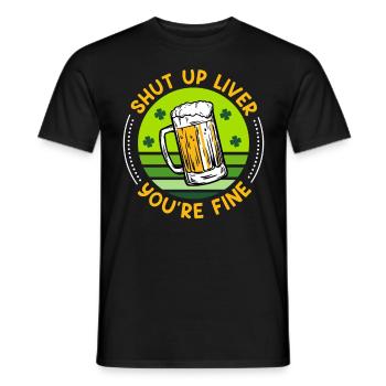Sei ruhig Leber alles gut Bier St. Patrick’s Day - Männer T-Shirt - Schwarz - Vorne - AI Model Male 178 light (178cm)