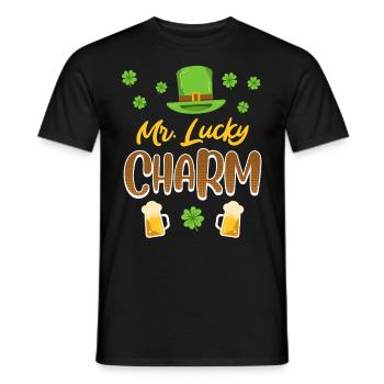 Mr Lucky Charm St. Patrick’s Day Men - T-shirt homme - noir - Devant - AI Model Male 178 light (178cm)