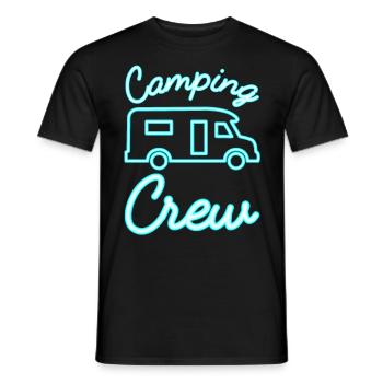 Camping Crew Wohnmobil Teilintegriert Fahrer - Männer T-Shirt - Schwarz - Vorne - AI Model Male 178 light (178cm)