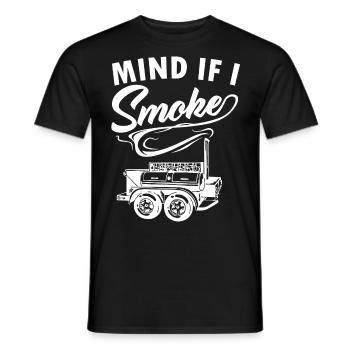 Funny Mind If I Smoke For Meat Smoker - Männer T-Shirt - Schwarz - Vorne - AI Model Male 178 light (178cm)