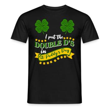 I put the double D's in St. Paddys Day - Männer T-Shirt - Schwarz - Vorne - AI Model Male 178 light (178cm)