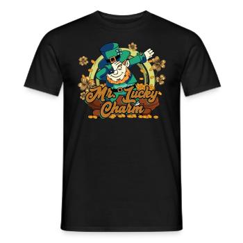 M. Lucky Charm Glücksbringer Fête de la Saint-Patrick - T-shirt homme - noir - Devant - AI Model Male 178 light (178cm)