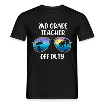 Professeur de classe de deuxième classe en congé Professeur de vacances - T-shirt homme - noir - Devant - AI Model Male 178 light (178cm)