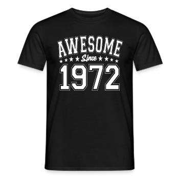 Génial depuis 1972 anniversaire 1972 millésime 1972 - T-shirt homme - noir - Devant - AI Model Male 178 light (178cm)