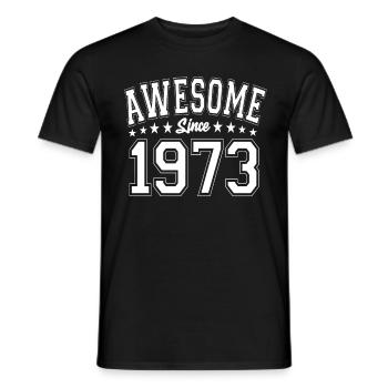 Génial depuis 1973 Anniversaire 1973 Millésime 1973 - T-shirt homme - noir - Devant - AI Model Male 178 light (178cm)