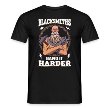 Blacksmiths Bang It forgeron drôle - T-shirt homme - noir - Devant - AI Model Male 178 light (178cm)