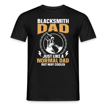 Le père forgeron comme un père normal mais beaucoup plus cool - T-shirt homme - noir - Devant - AI Model Male 178 light (178cm)