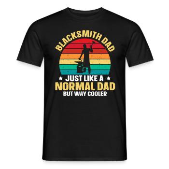 Le père forgeron comme un père normal mais beaucoup plus cool - T-shirt homme - noir - Devant - AI Model Male 178 light (178cm)