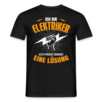 elektroinstallateur elektromeister elektriker - Männer T-Shirt - Schwarz - Vorne - AI Model Male 178 light (178cm)