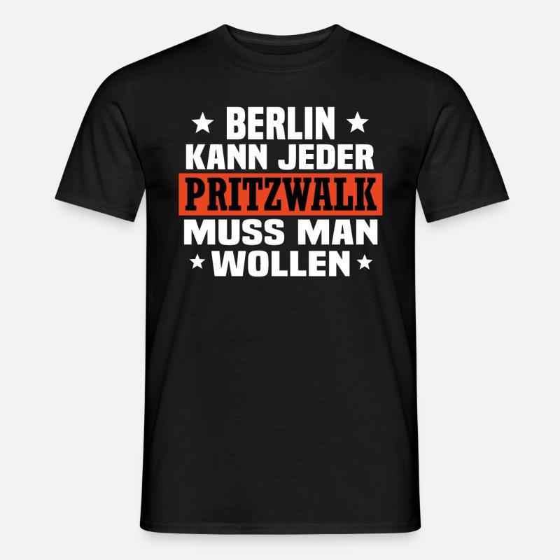 Pritzwalk - Männer T-Shirt - Schwarz