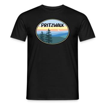 Pritzwalk - Männer T-Shirt - Schwarz - Vorne - AI Model Male 178 light (178cm)