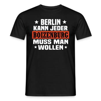 Boizenburg - Männer T-Shirt - Schwarz - Vorne - AI Model Male 178 light (178cm)