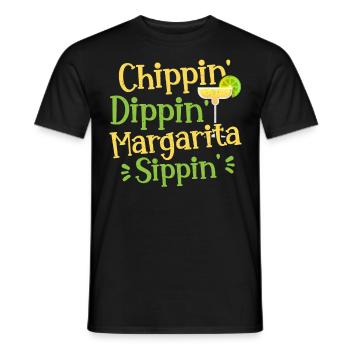 Chippin' Dippin' Margarita Sippin' Margarita Drink - Männer T-Shirt - Schwarz - Vorne - AI Model Male 178 light (178cm)