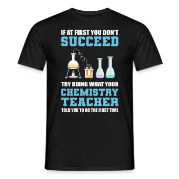 Chemistry Teacher Science Teacher - Men's T-Shirt - black - Front - AI Model Male 178 light (178cm)
