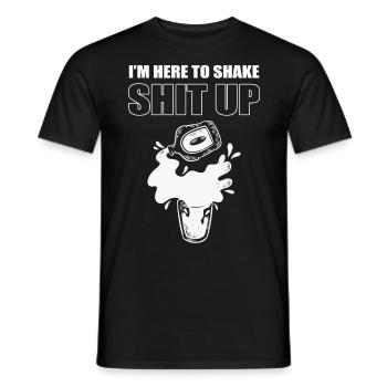 I'm Here To Shake Shit Up Barkeeper Mixologist - Männer T-Shirt - Schwarz - Vorne - AI Model Male 178 light (178cm)