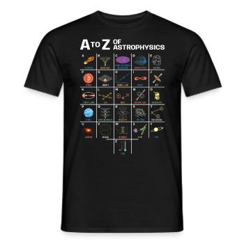 Astronomie - A À Z De L’Astrophysique Pour l’Astronomie S - T-shirt homme - noir - Devant - AI Model Male 178 light (178cm)