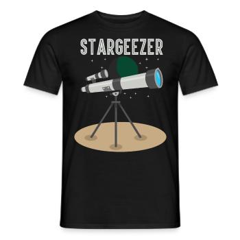 Drôle de Stargeezer pour les amateurs d’astronomie - T-shirt homme - noir - Devant - AI Model Male 178 light (178cm)