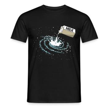 Voie lactée mignon drôle d’astronomie spatiale pour astronome - T-shirt homme - noir - Devant - AI Model Male 178 light (178cm)