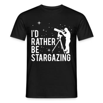Je préfère observer les étoiles drôle pour l’astronome - T-shirt homme - noir - Devant - AI Model Male 178 light (178cm)
