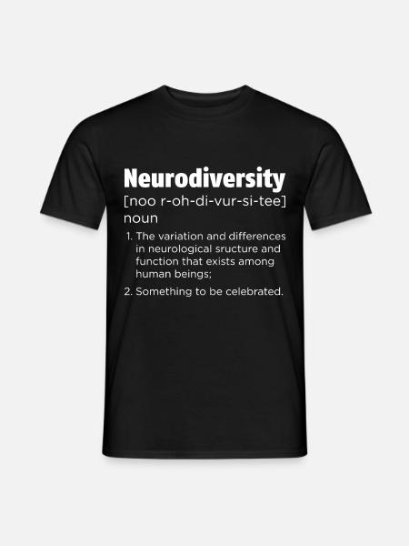 Neurodiversity Definition For Neurodiversity Aware - Männer T-Shirt - Schwarz