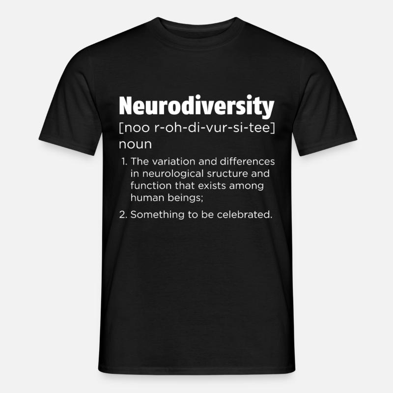 Neurodiversity Definition For Neurodiversity Aware - Männer T-Shirt - Schwarz