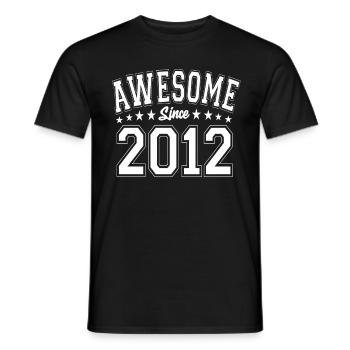 Awesome Since 2012 Birthday 2012 Vintage 2012 - Men's T-Shirt - black - Front - AI Model Male 178 light (178cm)